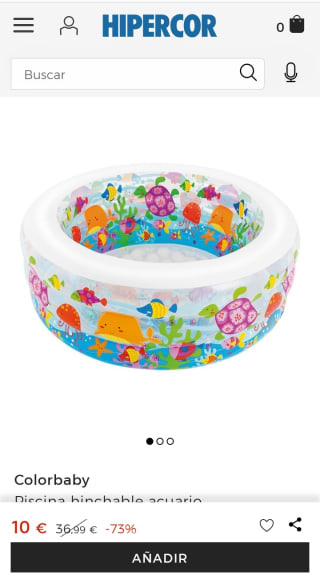Piscina hinchable acuario por 10€.