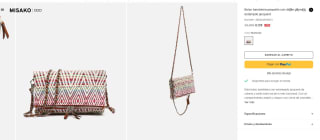 Bolso bandolera pequeño con doble correa y estampdo jacquard por 8,10€