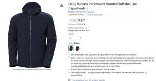 Helly Hansen Paramount Hooded Softshell Jack maat S voor €45 bij Amazon