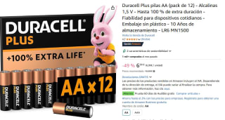 Pack 12 pilas Duracell Plus AA por 6,99€