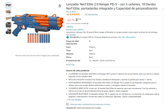 Lanzador marca Elite 2.0 Ranger PD por 8,73€