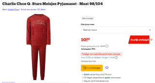 Charlie Choe Q Pyjama set (98/104) voor €10,50 bij Bol