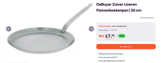 De Buyer Koekenpan Mineral B Element - ø 26 cm - Zonder anti-aanbaklaag voor €17,95 bij Ibood