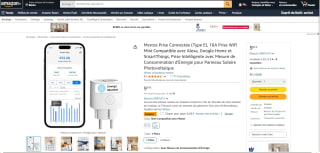 Prise connectée WiFi Meross (FR) - 16A, Mesure de la consommation & production à 9,99€