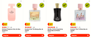 Alle NG en Kruidvat parfums voor €4 per stuk bij Kruidvat
