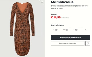 Mamalicious Zwangerschapsjurk voor €14,99 bij Peek & Cloppenburg