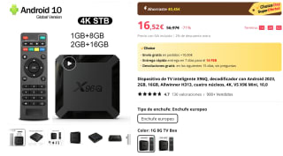 Dispositivo de TV inteligente X96Q Por 16,52€