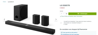 LG soundbar DS95TR Zwart 9.1.5 kanalen 810 W voor €948 bij Plasmavisie