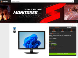Monitor VX PRO de 15.4 polegadas em HD - R$ 249
