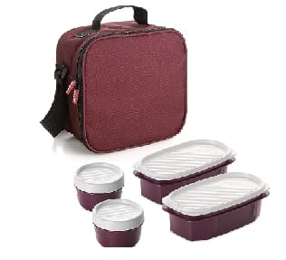 Bolsa térmica porta alimentos con 4 tuppers por 13,99€