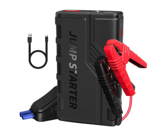 Arrancador de Baterias 1500A 12V Arrancador de baterias para Coche/Motocicleta con carga rápida USB y Linterna LED de Emergencia por 27,99€