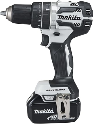Makita DHP484RGJW Accu-slagboorschroevendraaier, 18 V, wit, 6,0 Ah, 2 accu's + oplader voor €149,30 bij Amazon
