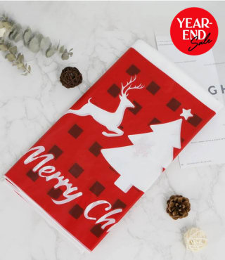 Mantel Navidad con estampado de árbol y alce a solo 1,75€