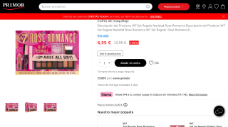 W7 Set Regalo Rosé Romance por 6,99€