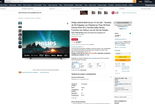 Smart TV Philips 50PUS7609 4K LED 50" con Plataforma Titan OS Pixel Precise Ultra HD y Sonido Dolby Atmos por 279€