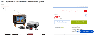 LEGO Super Mario 71374 Nintendo Entertainment System voor €171,75 bij Dreamland