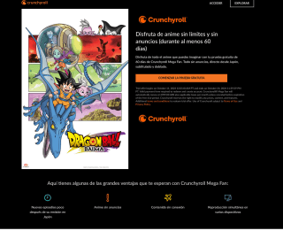 2 Meses de Crunchyroll Mega Fan Gratis