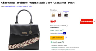 Chabo Bags Soulmate Vegan Classic Coco Cactusleer handtas voor €59,95 bij Bol