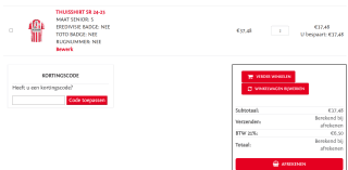 1+1 gratis gratis op het Sparta shirt bij spartafanshop