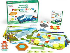 Set de puzzles en Forma de Animales e Insectos con 100 Bloques geométricos a 23,99€