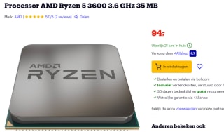 Processor AMD Ryzen 5 3600 3.6 GHz 35 MB voor €93,95 bij Bol.com