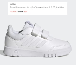 Zapatillas casual de niños Tensaur Sport 2.0 CF K adidas por 14.95€