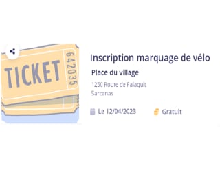 Marquage de vélo gratuit à Sarcenas, Isère