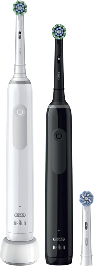 Oral-B Pro 3 - 3900 - Elektrische Tandenborstel Duo-pak Zwart & Wit voor €49,99 bij Amazon
