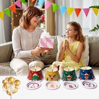 Umi 4 Velas Perfumadas Navideñas cera de soja natural a solo 4,99€