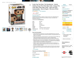 Funko Pop! Star Wars: The Mandalorian Mando Holding Grogu por 11,20€