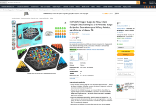 Juego de mesa Triggler Chain Triangle Chess Game para 2-4 Personas Juego de Ajedrez Geométrico por solo 6,99€