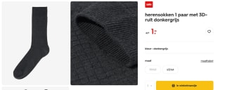 Herensokken met 3D-ruit voor €1 bij de Hema