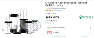 Licuadora Nutri Bullet Extractor por $899 en Claro Shop