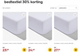 Alle bedtextiel met 30% korting bij HEMA