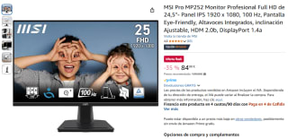 Monitor MSI PRO MP251, 24.5", FHD, 4 ms, 100 Hz por 84€
