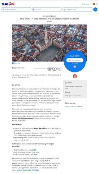 Flandes 4 días + Vuelos desde 249€ por persona.