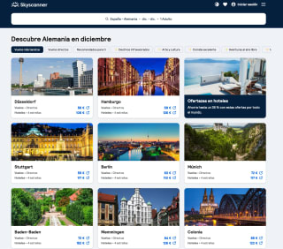 Vuelos Alemania en diciembre desde 56€ con Skyscanner