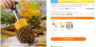 Pelador y cortador de piña de acero inoxidable por 1,07€