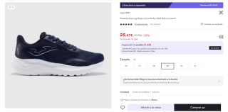 Zapatilla de Running de Mujer, marca Joma Sodio 2303 por 25.67€ (Cuenta Nueva 15.67€)