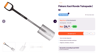 Fiskars Xact Ronde Tuinspade | M voor €24,95 bij iBOOD