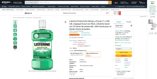 Listerine Protección Dientes y Encías por 2,71€