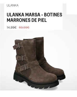 Botines de Piel para Mujer Marsa por 14.99€