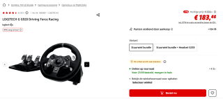 Logitech Racing stuurwiel Driving Force Xbox One/PC zwart voor €183,46 bij Mediamarkt