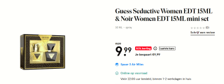 Guess Seductive Women EDT 15ML & Noir Women EDT 15ML mini set voor €9,99 bij Etos