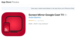 Screen mirror Google Cast TV
