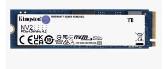 Disco Duro interno SSD Kingston NV2 1TB PCIe 4.0 NVMe M.2 2280 por 29€