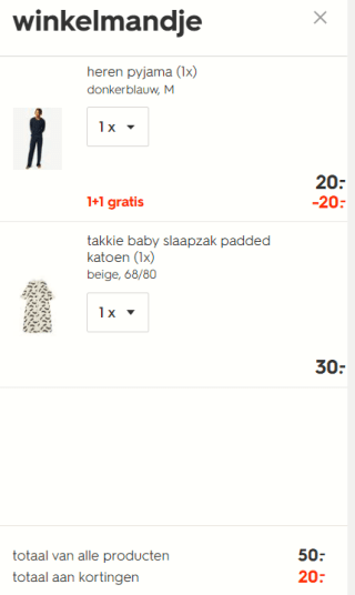 1+1 gratis op nachtmode en slaapzakken bij HEMA