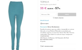 Pantalon para Mujer Ternua ULAN por 35€