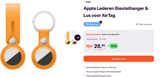 Apple Lederen Sleutelhanger & Lus voor AirTag voor €29,95 bij Ibood