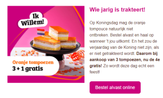 3+1 gratis op tompoezen bij Bakker Bart